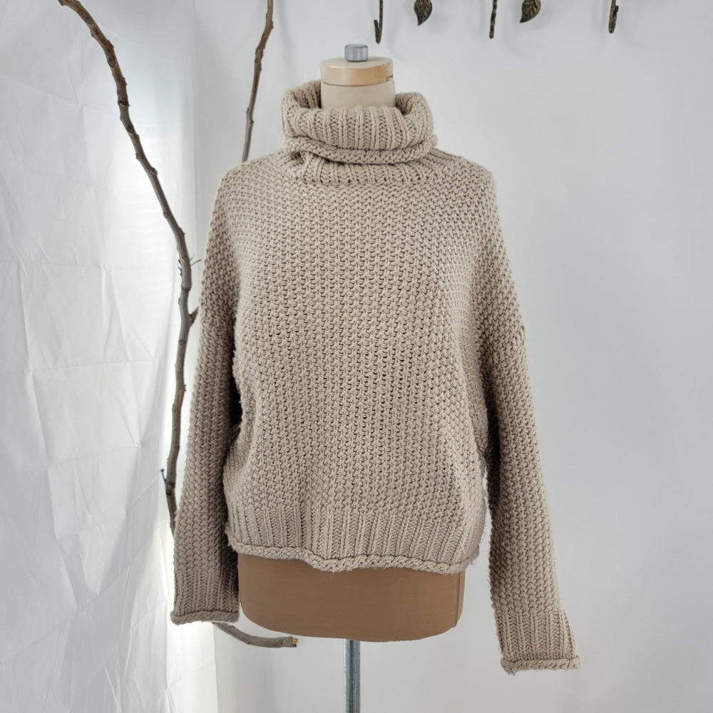 The ODells Chunky rolled hem turtleneck sweater